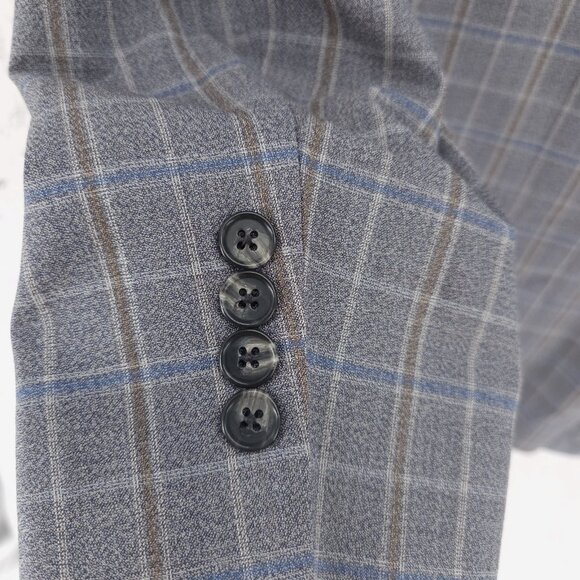 BROOKS BROTHERS Madison Fit Reda 1865 BrooksCool Blazer Jacket Plaid EUC 42R - Picture 6 of 10